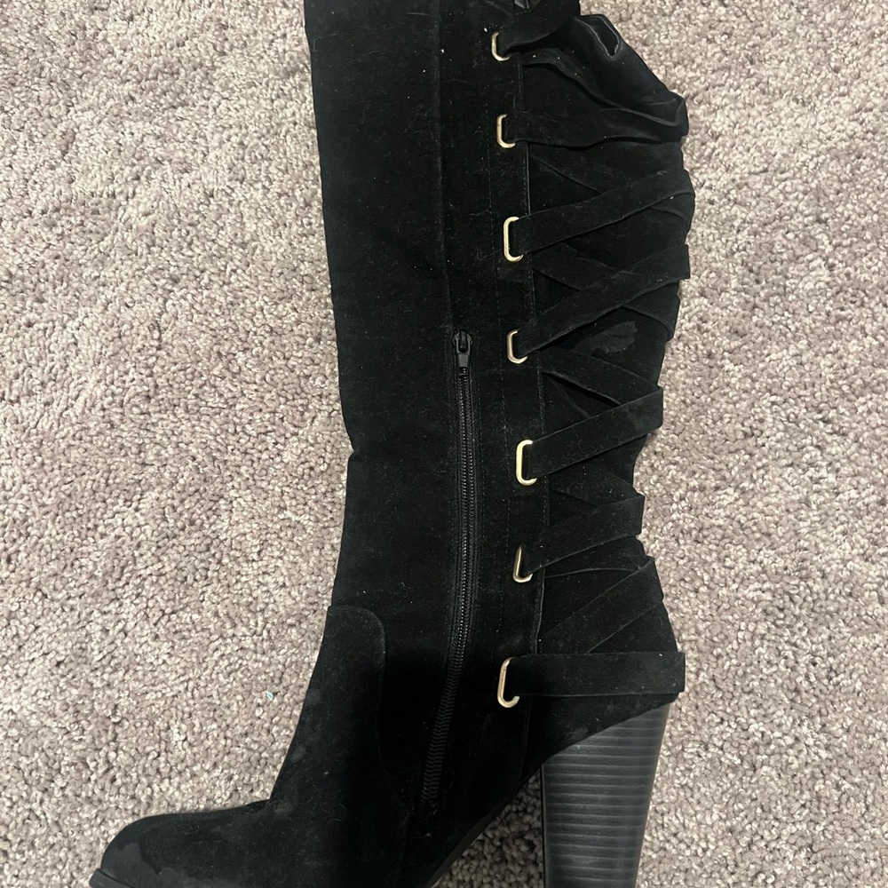 Black Knee-High Boots